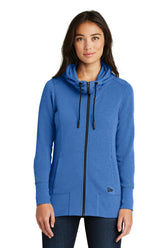 New Era ® Women's Tri-Blend Fleece Full-Zip Hoodie - Royal Heather - XS